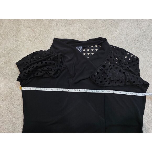Clara Sunwoo Black Open Front Cardigan With Laser Cut Sleeves & Back Panel Women - Picture 8 of 8